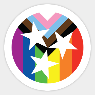 Tennessee Flag Rainbow Shirt, TN Flag, LGBT, LGBTQIA, Bisexual, Asexual, Pride flag, Gay, Lesbian, Trans, Queer, Nashville, Memphis, Chattanooga Sticker